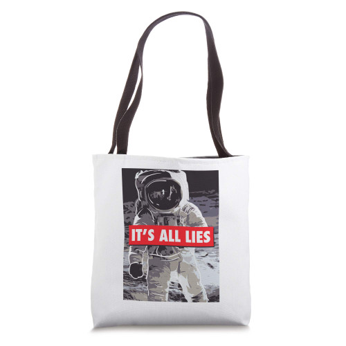 Fake Moon Landing Gift For A Conspiracy Theorist Tote Bag