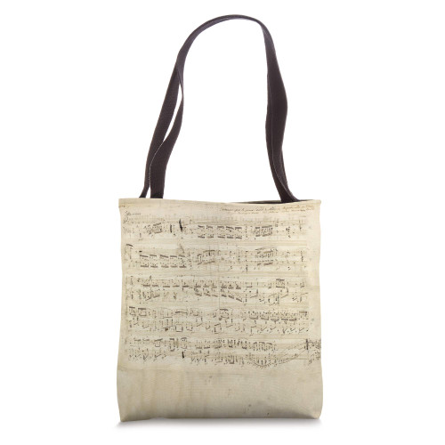 Handwritten Sheet Music of Heroic Polonaise by Chopin Tote Bag