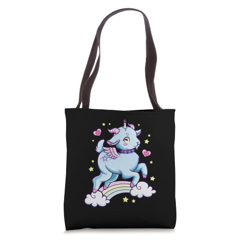 Kawaii Pastel Goth Cute Creepy Baphomet Satanist Goat Tote Bag