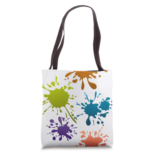Artist Gift Idea Painter Colorful Dripping Paint Watercolor Tote Bag