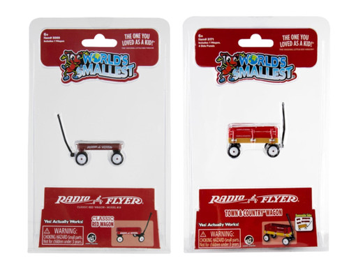 Worlds Smallest Radio Flyer Wagon Town & Country Wagon - Bundle Set of 2