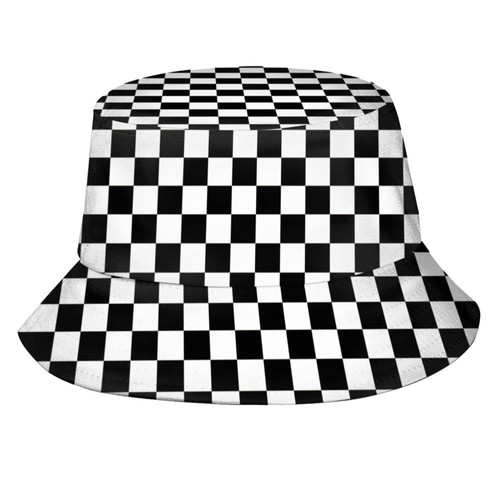 Checkered Flags Race Car Flag Bucket Hat Packable Fishing Sun Cap Summer Fisherman Hats for Women Men