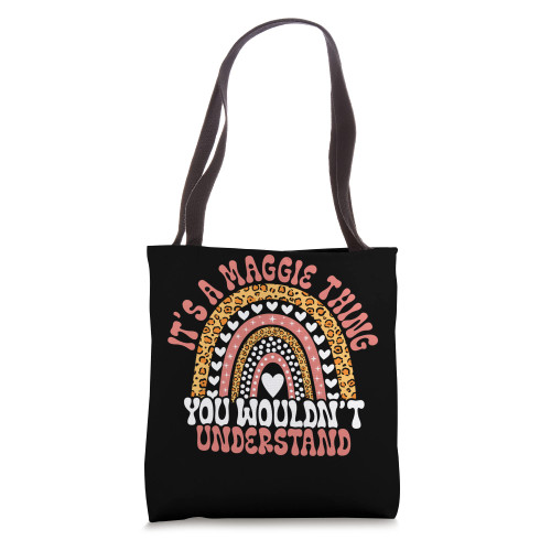Funny Maggie Name Leopard Funny Maggie Birthday Quote Maggie Tote Bag