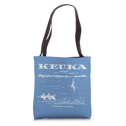 Scenic Keuka Lake Sailboat Canoeing Tote Bag