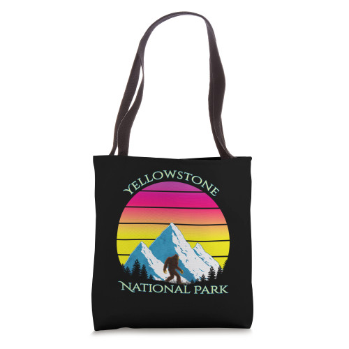 Yellowstone National Park Bigfoot Sasquatch Tote Bag