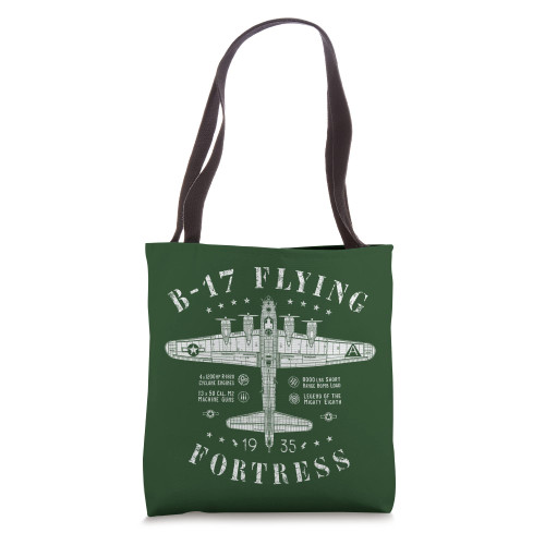 B-17 Flying Fortress | Vintage WWII Aircraft | B17 Bomber Tote Bag