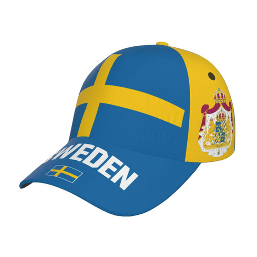 DABOYOZHZH Sweden Flag Swedish Baseball Cap 3D Full Print Adult Unisex Adjustable Hat Soccer Patriotic Caps
