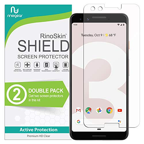 (2-Pack) Google Pixel 3 Screen Protector RinoGear Case Friendly Screen Protector for Google Pixel 3 Accessory Full Coverage Clear Film