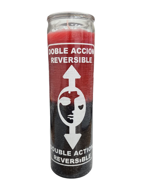 INDIO 7-Day 2 Color Double Action Reversible Candle-Red/Black