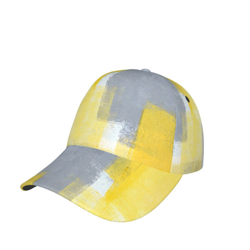 AIFAAFIIA Abstract Grey Yellow Design Graffiti Modern Baseball Hat Outdoor Snapback Cap Hip Hop Hat Dad Hat Trucker Hat for Men Women