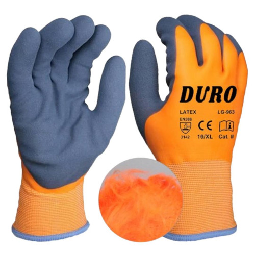 Duro 2 Pair Winter Work Gloves Men Super Grip Thermal Insulated work gloves for Cold Weather Mechanics - Freezer Gloves (X-Large)