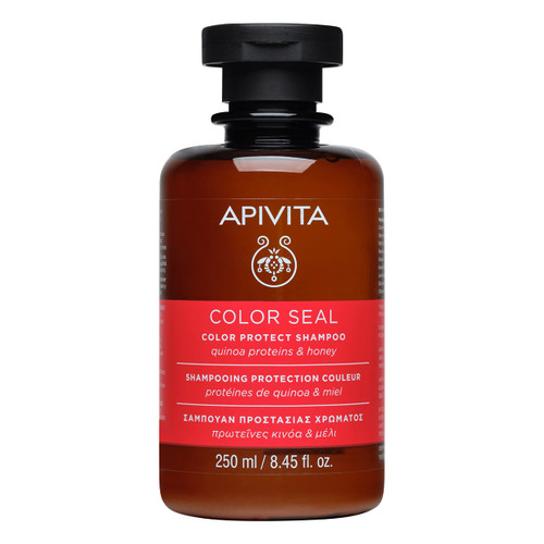 Apivita Color Protecting Shampoo for Color Treated and Highlighted Hair - Sulfate Free Shampoo to Enhance & Maintain Color Vibrancy, Boost Shine and Moisturize - with Sunflower, Honey & Rosemary