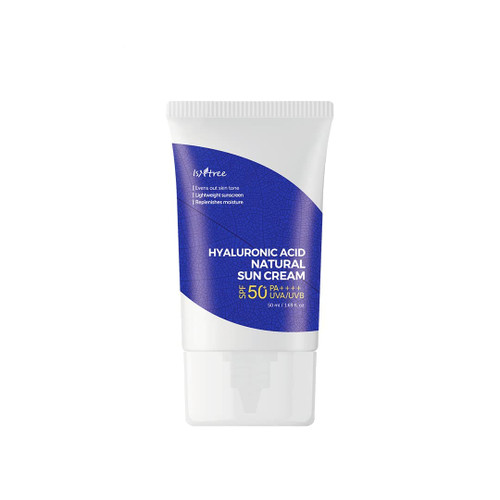 ISNTREE Hyaluronic Acid Perfect Sun Block SPF 50+ PA++++ 1.69 Fl Oz, 8 Types of Hyaluronic Acid, Physical Sun Blocker, Moisturizing, Reef-safe, Non-nano Sunscreen