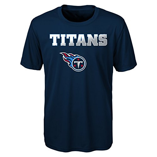 Outerstuff NFL Titans Performance Short Sleeve Tee -Dark Navy-L(14-16)
