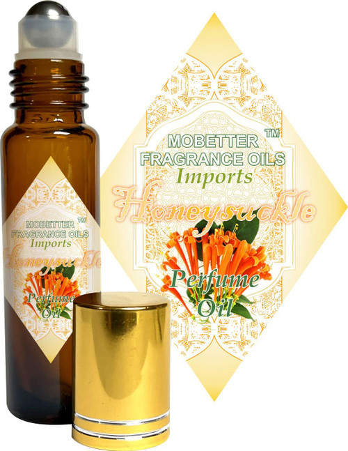 Honeysuckle Perfume Cologne Unisex Oil Roll On Vanilla Fragrance Oil Roller (No Alcohol) Body Oil By Mobetter Fragrance Oils 10 ml / 0.33 fl Oz