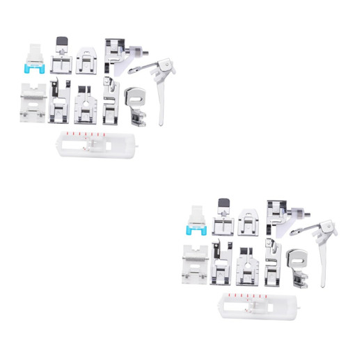 SEWACC 22 Pcs Quilting Kits Sewing Parts and Accessories Even Feed Walking Foot Embroidery Presser Foot Zipper Foot Quilting Foot Home Sewing Machines Sewing Presser Feet Set Embroidered