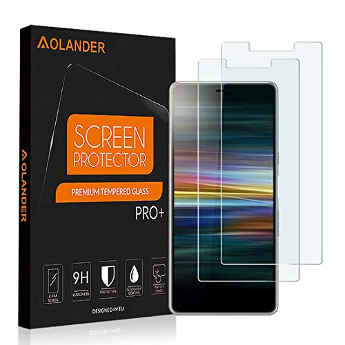 AOLANDER [2-Pack] Screen Protector for SonyXperiaL3,[2.5D Round Edge] [9H Hardness] [High Definition] [Bubble Free] Tempered Glass Screen Protector