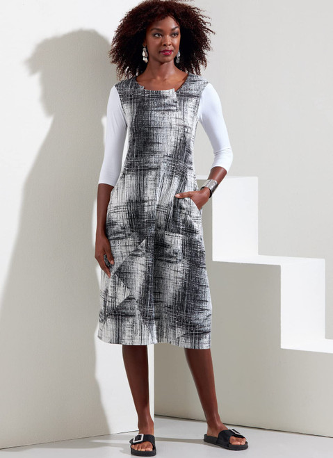 Vogue Misses' Pullover Dress and Knit Top Sewing Pattern Kit, Code V1860, Sizes 6-8-10-12-14, Multicolor