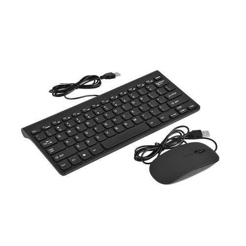 Wired Keyboard and Mouse with Number Pad, Ultra Thin USB Wired Keyboard Optical Mouse Set Combo for PC/Laptop/Desktop/Notebook(Black)