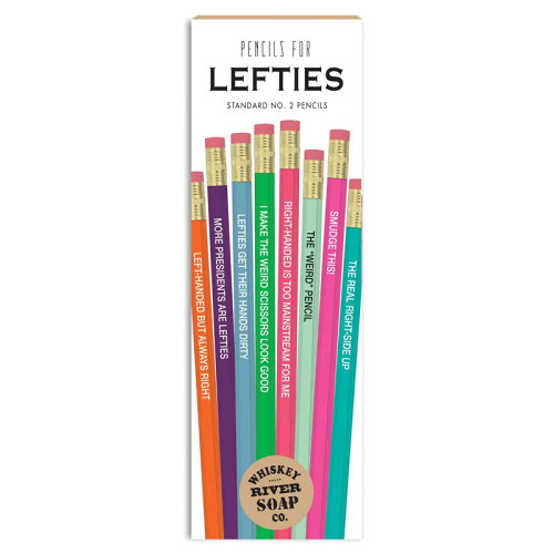 Whiskey River Soap Pencils for Lefties, Multicolor, (LEF-P), 8 Count (Pack of 1)