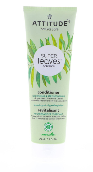 Attitude, Super Leaves Science, Natural Conditioner, Nourishing & Strengthening, Grape Seed Oil & Olive Leaves, 8 oz (240 ml)