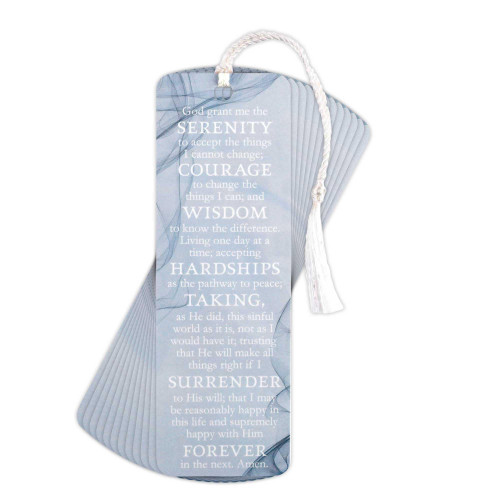 Dicksons Serenity Prayer Soft Blue 2 x 6 Paper Keepsake Bookmark with Tassle Pack of 12 Dicksons Serenity Prayer Soft Blue 2 x 6 Paper Keepsake Bookmark with Tassle Pack of 12