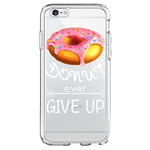 Shark Compatible Clear Transparent Sweet Cute Donut Pattern case for iPhone Xs MAX