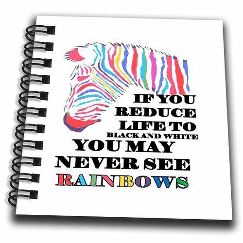3dRose You May Never See Rainbows Zebra Vector Art - Drawing Books (db_355369_3)