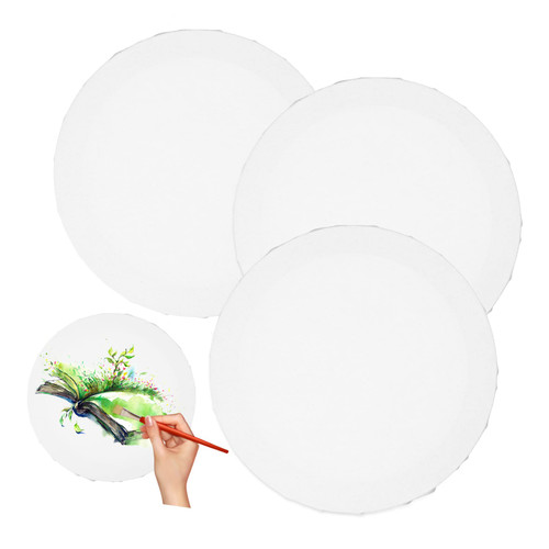 NOLITOY 3pcs Oil Painting Frame Painting Canvas Panels Watercolor Canvas Board Round Canvas Boards Artist Canvas Boards Circle Canvas Board Oil Painting Canvas Board Spray Paint Blank