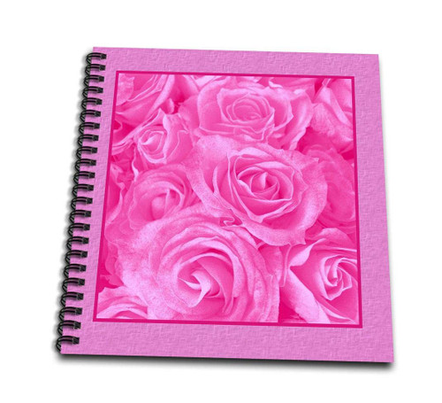3dRose Dreamy pink rose bouquet surrounded by parchment frame - Mini Notepad, 4 by 4-inch (db_29911_3)