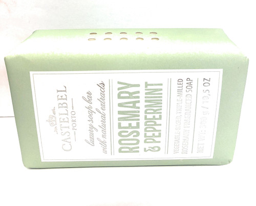 Castelbel Porto Rosemary And Peppermint Vegetable Based Triple Milled Soap Bar 10.5 Oz
