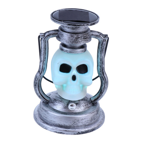 Yardenfun 1pc Halloween Jack-o-Lantern Outdoor Skull Lantern Pumpkin Table Lamp Halloween Skull Lamp Skull Head Desktop Lamp Led Pumpkin Skull Lantern Led Decor Waterproof Light Abs Handheld