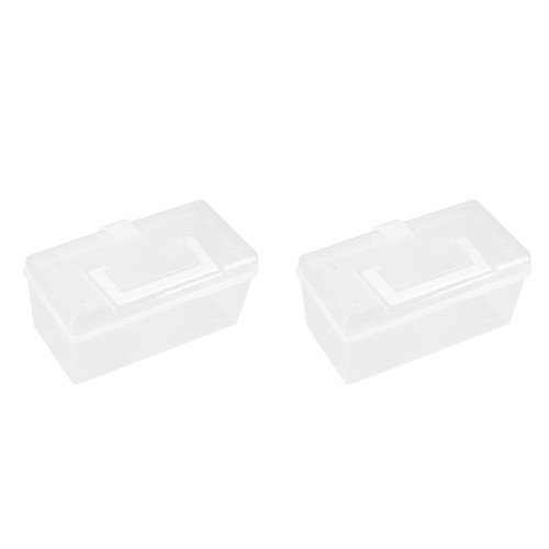 First Aid Cabinet Plastic Storage Bins 2pcs Plastic Empty First first aid kit box first aid storage box Aid Box Medicine Clear Container Travel First Aid Kit