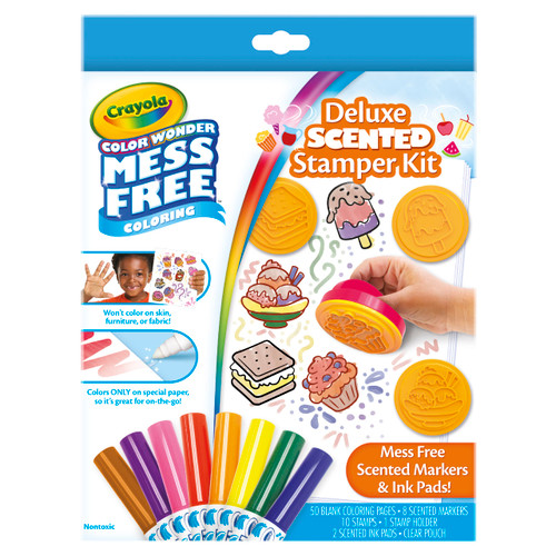 Crayola Color Wonder Mess Free Coloring Set, 50 Blank Coloring Pages, Scented Color Wonder Stamps and Markers, Refill Set