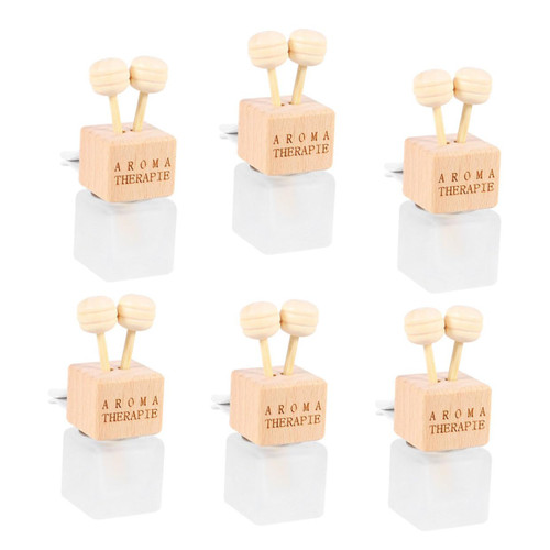 Gatuida 6pcs Air Outlet Perfume Bottle Car Air Freshener Bottle Empty Fragrance Bottle Essential Oils Diffuser Bottles Car Scent Diffuser Perfume Diffuser Glass Cute Container