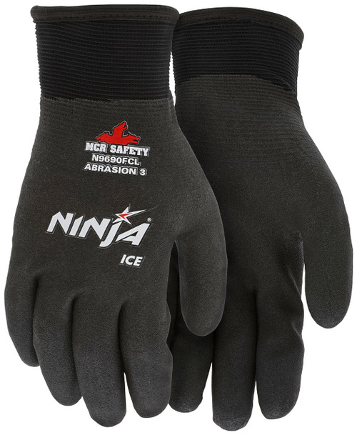MCR Safety Coated Gloves, XL, Black, PR (N9690FCXL)