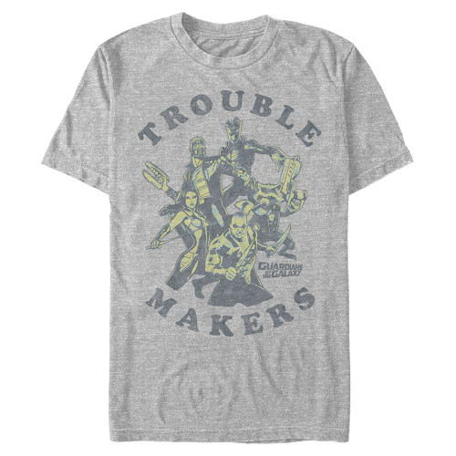 Marvel Men's Universe Trouble Makers T-Shirt, Athletic Heather, Large