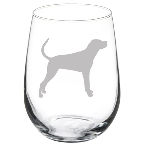 MIP Brand Wine Glass Goblet Coonhound (17 oz Stemless) MIP Brand Wine Glass Goblet Coonhound (17 oz Stemless)