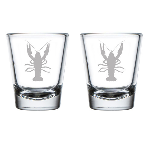 MIP Set of 2 Shot Glasses 1.75oz Shot Glass Lobster