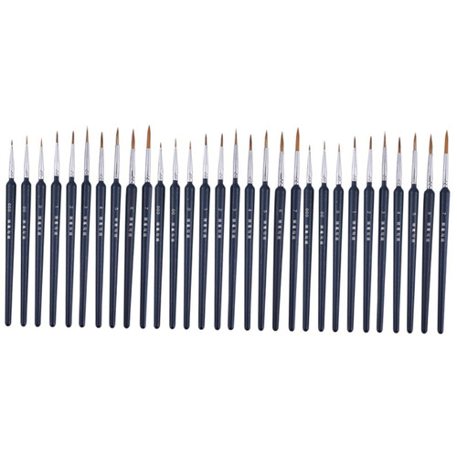 VILLCASE 30 Pcs Micro Brush Oil Painting Pen Detail Paint Brush Drawing Art Supplies Model Painting Brushes fine Detailing Paint Brushes fine Paint Brush Drawing Pen Wooden Manicure