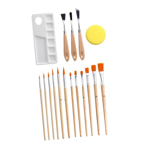 SEWACC 1 Set Oil Painting Tool Set Watercolor Painting Brush Oil Painting Brush Tempera Artist Paint Gouache Paint Brushes Oil Paint Spatulas Acrylic Painting Wood Student Gouache Brush