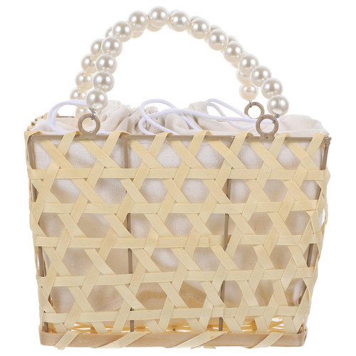 BCOATH Party Picnic Woven Basket Fruit Storage Basket Storage Woven Basket Portable Basket Sundries Woven Basket Hand Woven Basket Woven Hand-Made Basket Flower Basket Plastic Confinement