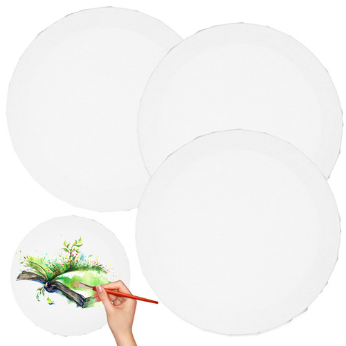 VICASKY 3pcs Oil Painting Frame Painting Canvas Panels Circle Canvas Board Oil Painting Panel Painting Canvas Board Artist Paint Canvases Canvas Painting Panels Oil Painting Board Shaped