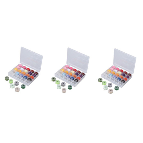 SEWACC 75 Pcs 1 Sewing Machine Bobbins Sewing Thread Spools Sewing Kit Colors Thread Stitching Thread Machine Bobbin Spool Sewing Machine Spool Household Suite Suture Bobbin Case