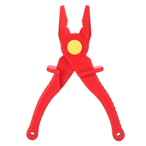 Plastic Pliers Multi-Functional 1000V Insulated Flat Nose Cutting Pliers for Instrument Installation and Circuit Breaking