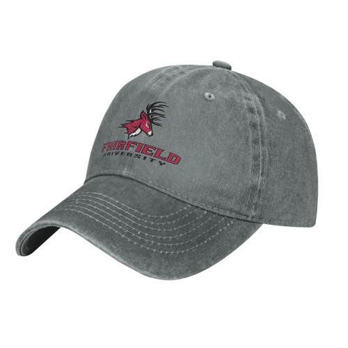 Fairfield University Baseball Cap Hat Adjustable Funny Fashion Casquette for Men Women Gray
