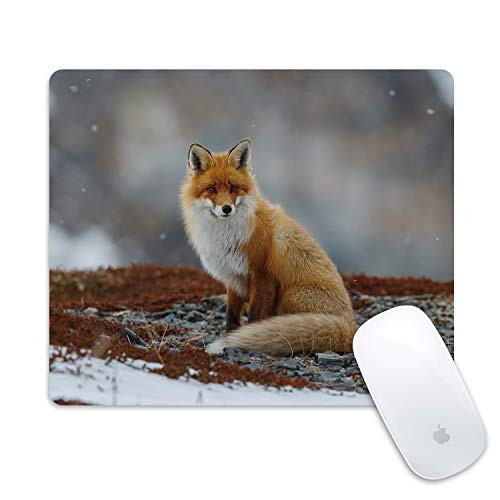 Minile Mouse Pad Fox Design Mousepad Non-Slip Rubber Rectangle Gaming Mouse Pad Mouse Pads for Computers Laptop - Fox