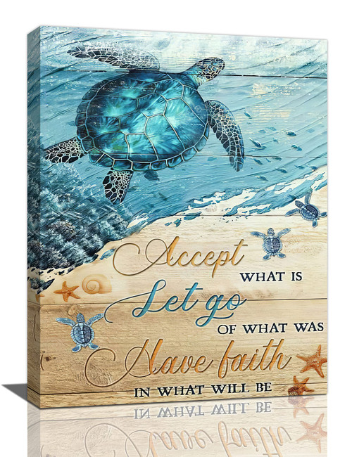 Shuweienphant Sea Turtle Ocean Wall Art Inspirational Quotes Pictures Wall Decor Nautical Beach Canvas Painting Print Artwork Modern Home Decor Framed for Living room Bedroom Bathroom 12''X16'' Shuweienphant Sea Turtle Ocean Wall Art Inspirational Quotes Pictures Wall Decor Nautical Beach Canvas Painting Print Artwork Modern Home Decor Framed for Living room Bedroom Bathroom 12''X16''