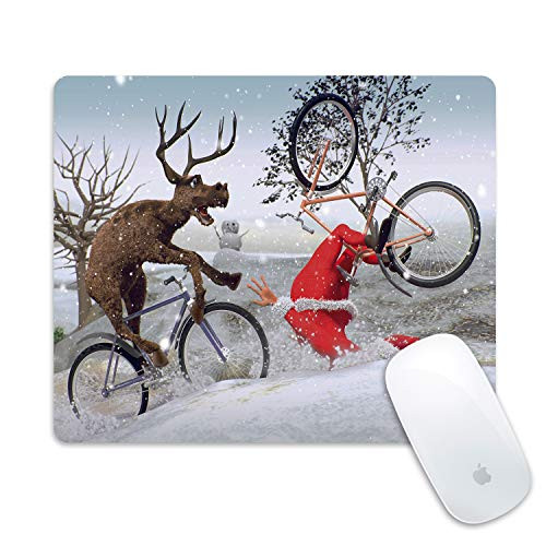 Galdas Gaming Mouse Pad Funny Santa Claus and elk Design Mousepad Non Slip Rubber Mouse MatRectangle Mouse Pads for Computers Laptop - Merry Christmas
