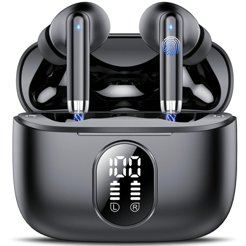 Wireless Earbuds, QXQ Bluetooth 5.3 Headphones in Ear 40H Playtime, Ear buds Deep Bass, Bluetooth Earbuds Built-in HD Mic, IPX7 Waterproof, Earphones Light Weight, Touch Control, Portable Design,USB-C Wireless Earbuds, QXQ Bluetooth 5.3 Headphones in Ear 40H Playtime, Ear buds Deep Bass, Bluetooth Earbuds Built-in HD Mic, IPX7 Waterproof, Earphones Light Weight, Touch Control, Portable Design,USB-C